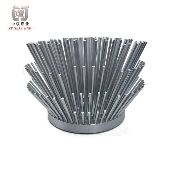 Round Aluminum Cold Forging LED Pin Fin Heat Sink