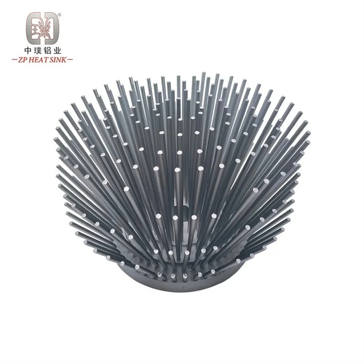Round Aluminum Cold Forging LED Pin Fin Heat Sink